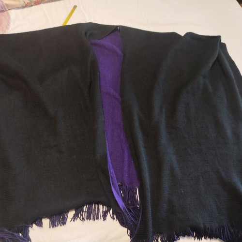 Cape jacket double-sided purple black like new