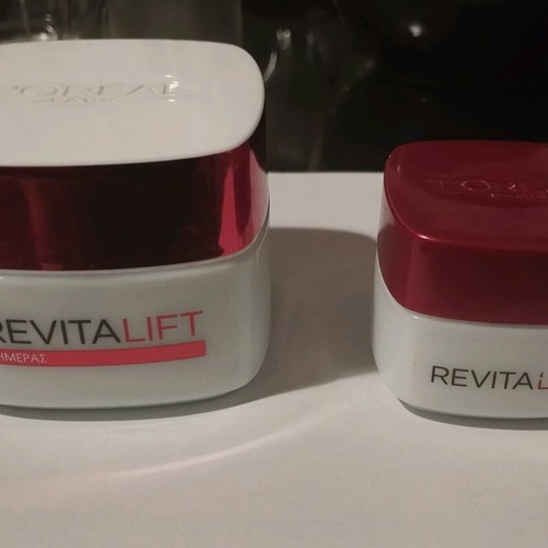 Set of 2 L'OREAL REVITALIFT empty cream vases used