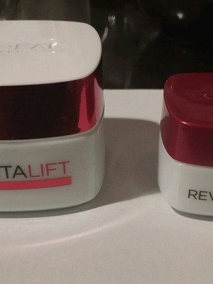 Set of 2 L'OREAL REVITALIFT empty cream vases used