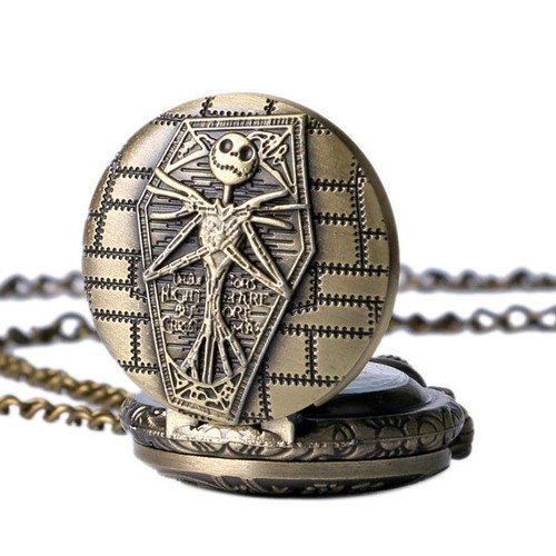 Jack Skellington The Nightmare Before Christmas Pocket Watch Pendant like new