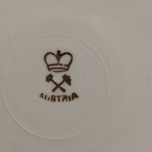 Dishes used, pack of 4, Austrian porcelain from the 1950s