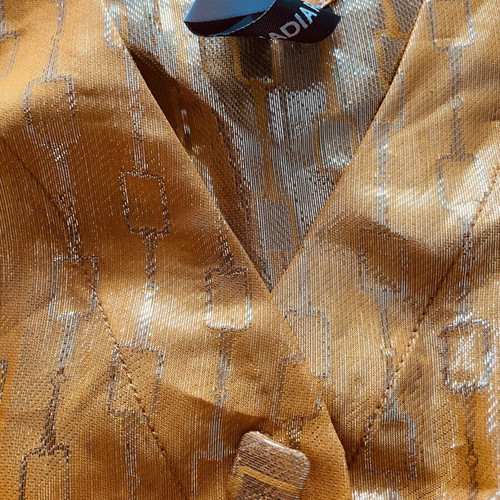 Nadia Rapti silk set like new, orange and gold