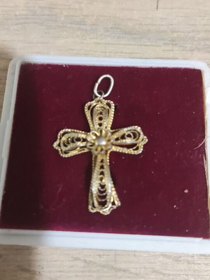 Handmade cross with exceptional technique used