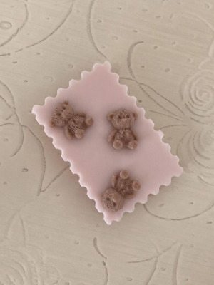 Bear Soap salted caramel and chocolate handmade bath product