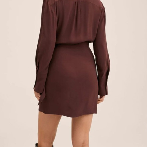 Mango short wrap dress like new, brown viscose, size S