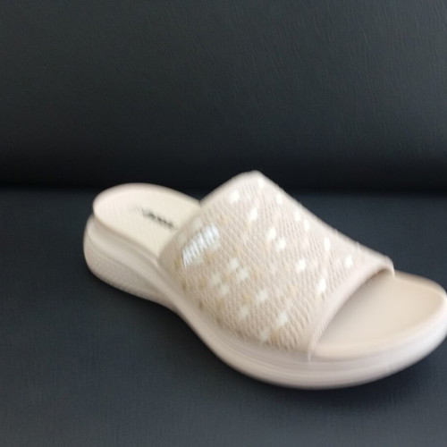 Antrin low platform sandals new, beige, size 36