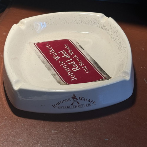 Johnnie Walker Red Label ashtray used