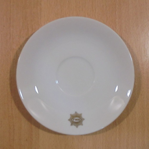 TWA Trans World Airlines old promotional ceramic saucer used