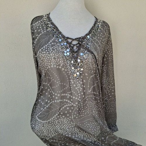 Tunics Sugah by Skondras XL like new, grey with beads