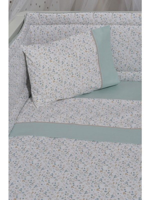 Baby Oliver Cot Bedding Set 3pcs 110×170 Mint New