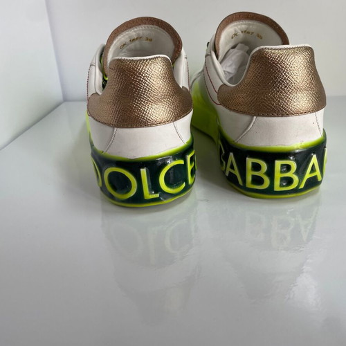 Dolce & Gabbana Portofino leather sneakers like new, white, size 38