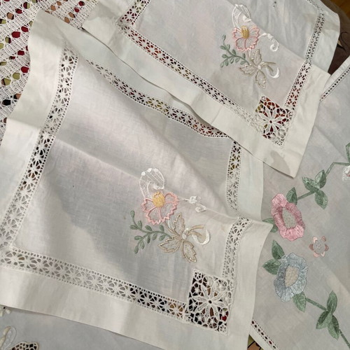 Vintage napkins used, pack of 20