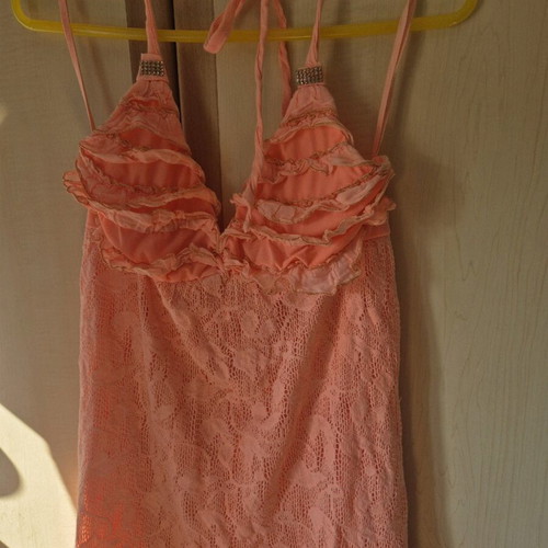 Be You dress like new, light coral, small medium, lace detail
