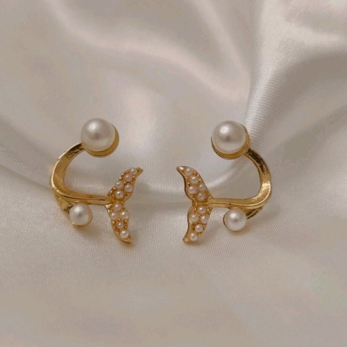 Summer earrings gold new made of copper