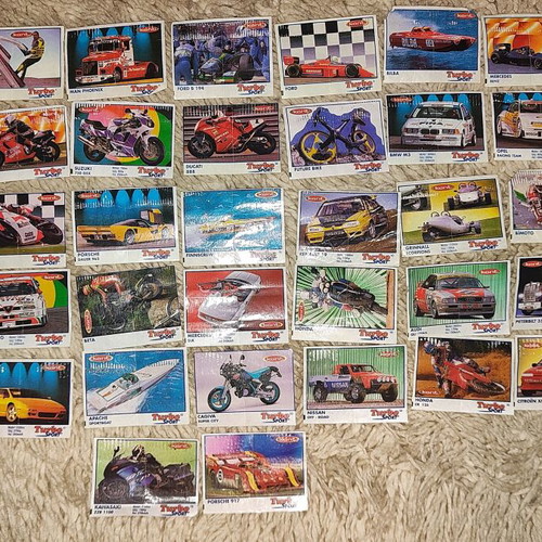 Turbo stickers used, incomplete series
