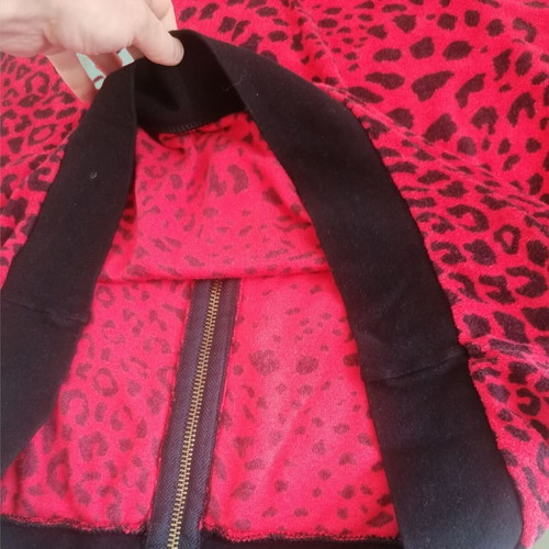SugarFree short-sleeve hoodie with leopard print, like new, XL