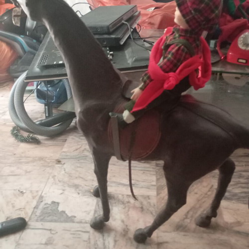 Large leather horse used decoration
