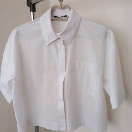 White crop shirt DeFacto like new, cotton poplin fabric