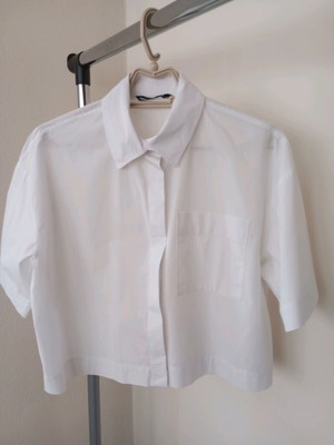White crop shirt DeFacto like new, cotton poplin fabric