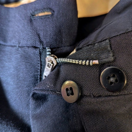 Blue fabric pants used S-M size