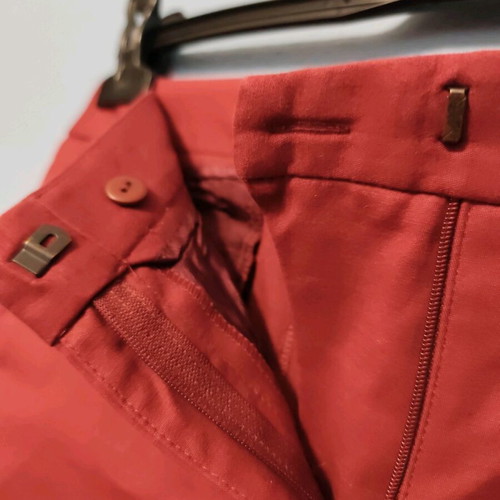 Zara red fabric pants like new, straight cut