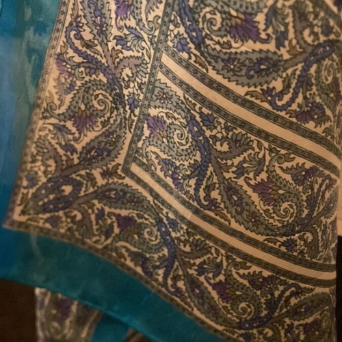 Silk women's scarf new, multicolored, 100% silk from India