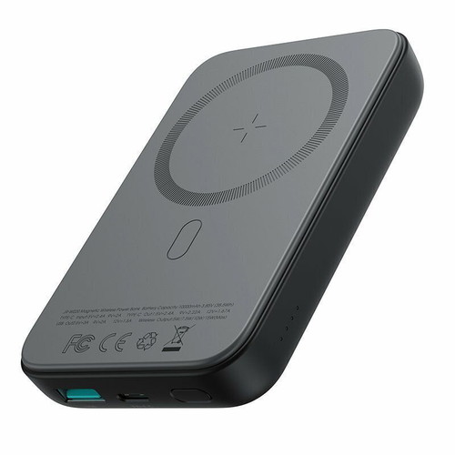 Power Bank 10000mAh 20W με θύρες USB-A και USB-C, μαύρο, Joyroom JR-W020 MagSafe
