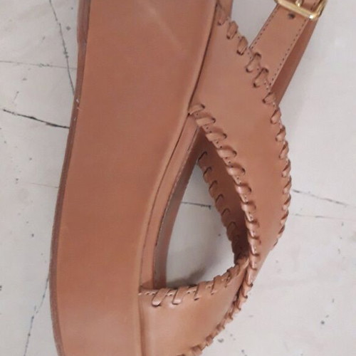 Car Shoe beige platform sandals like new, size 37