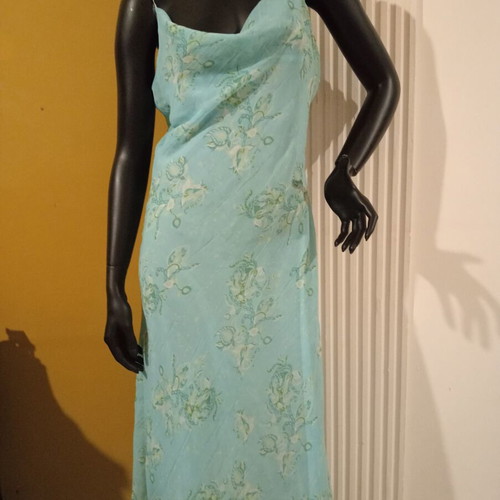 Zero Floral Maxi Dress Size 42 XL New, Turquoise Multicolor