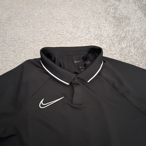 Nike Dri-FIT Academy 21 Polo shirt black and white, size S