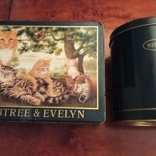 Vintage metal tins collection, 32 pieces, Nostalgic Art style