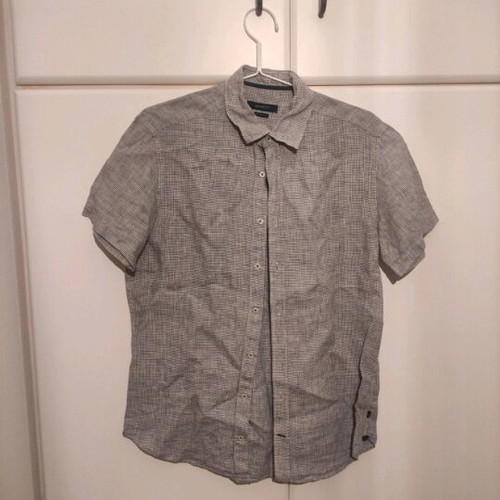 Manetti shirt slim fit short sleeve like new, gray, size M