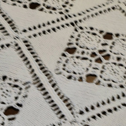 Knitted handmade blanket like new, white 200x220