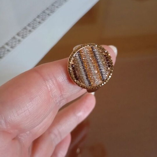 Ring new brown and gold