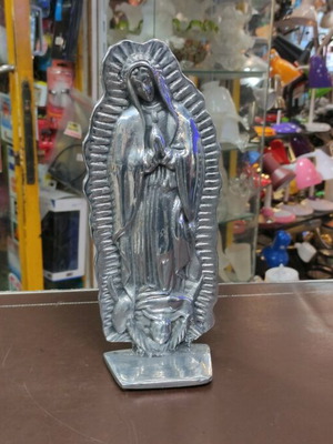 Metal statue of Virgin Mary used, height 24cm