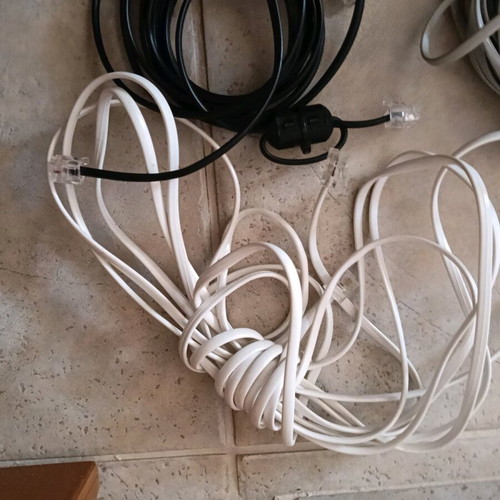 Telephone cables and DSL splitter used, pack of 5 pieces