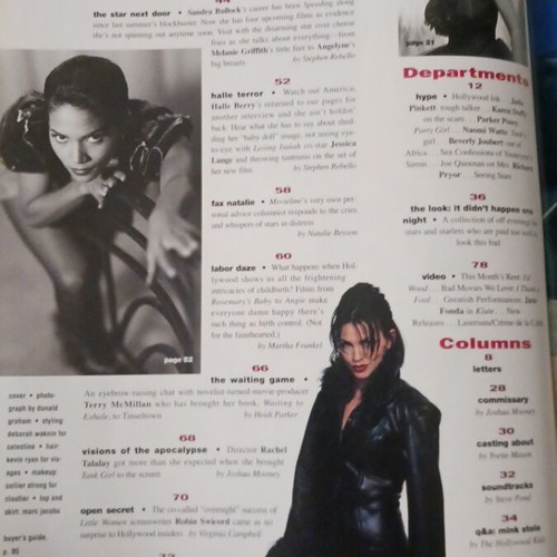 Movieline magazine April 1995 used, Sandra Bullock Halle Berry