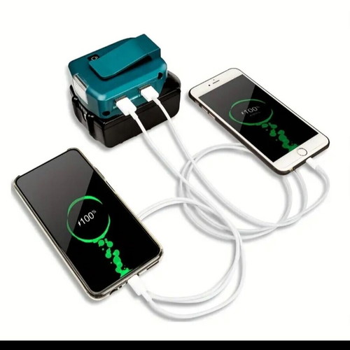 Led flashlight for Makita batteries new with two USB ports