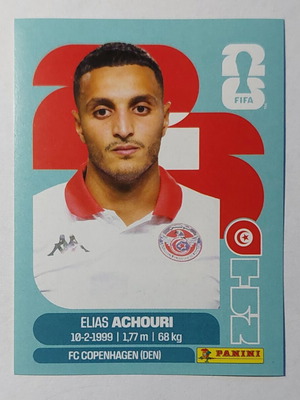Elias Achouri FIFA World Cup 2026 Tunisia sticker