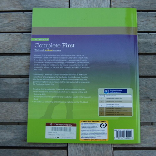 Complete First Cambridge English workbook like new