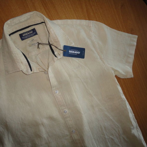 Sebago shirt new, 100% linen, size M, beige