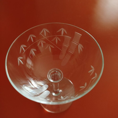 Noritake vintage champagne glasses set of 6 like new, bamboo design