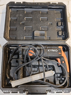 KYNKO industrial hammer drill used with case and accessories