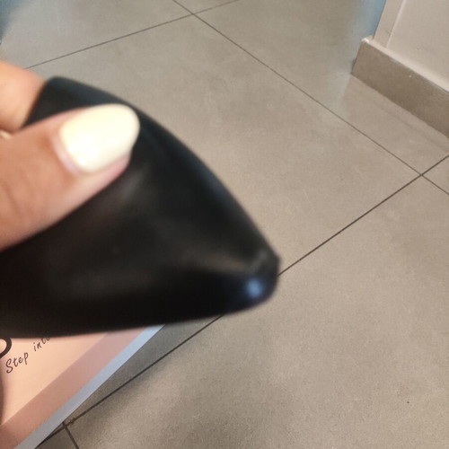 Bozikis black ballerinas size 38 used with gold chain detail