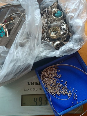 Silver items used for recycling