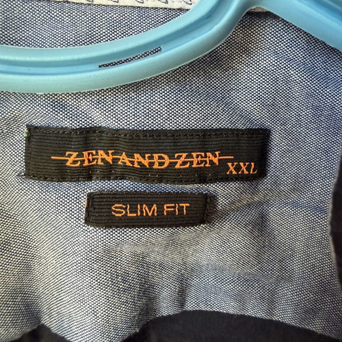 Zen And Zen men's shirt XXL like new, blue