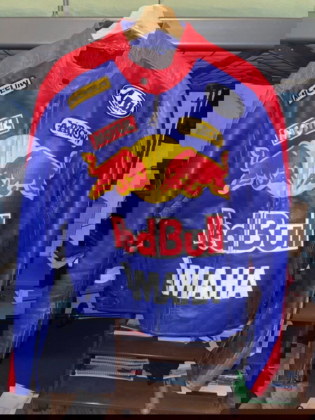red bull x Yamaha biker leather jacket