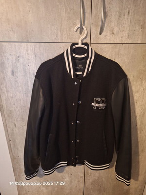 Bomber jacket men's Funky Buddha black, size large, like new