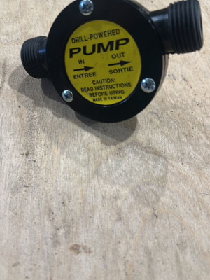 Drill-powered water/liquid pump