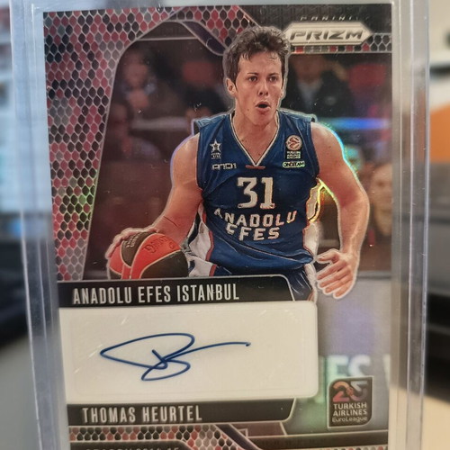 Thomas Heurtel Panini Prizm EuroLeague BK Signatures Snakeskin 09/15 like new